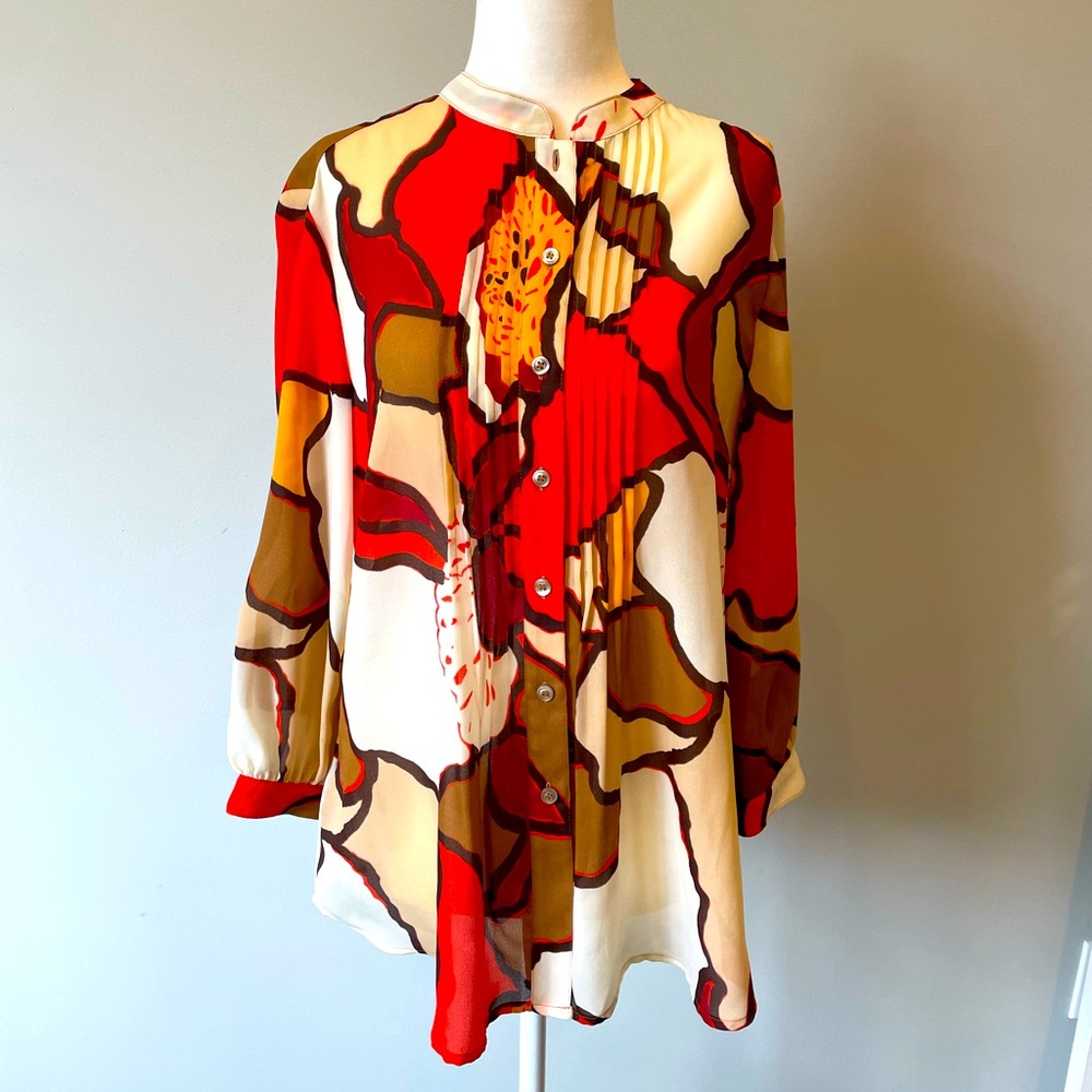 Multi color blouse. Size PS. Like new!